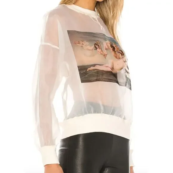 Selkie Ghosted Sweater in Oatmilk Small - Picture 3 of 13